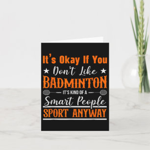 Cartão Jogador de Badminton Shuttle Racket Badminton