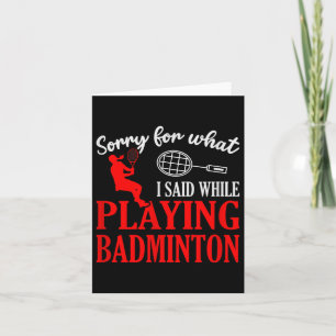 Cartão Jogador de Badminton Shuttle Racket Badminton 1