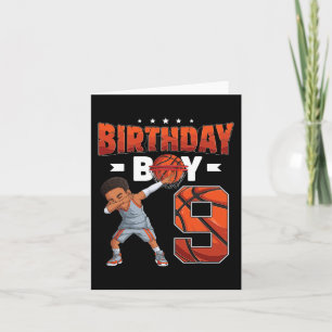 Cartão Jogador de basquete Dabbing de 9 anos de idade men