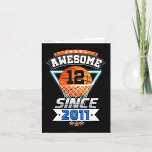 Cartão Jogador De Basquete De Aniversário De 12 Desde 201