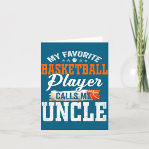 Cartão Jogador de basquete favorito me chama de tio camis