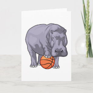 Cartão Jogador de basquete Hippo Basquetebol