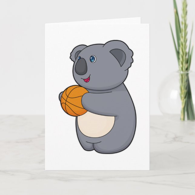 Cartão Jogador de basquete Koala (Frente)
