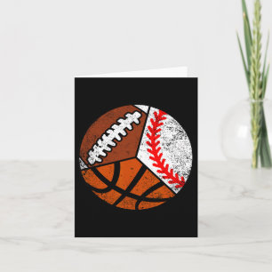 Cartão Jogador de basquetebol de futebol americano Funny