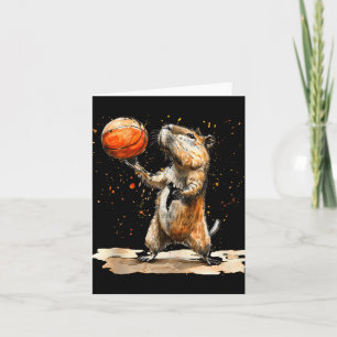 Cartão Jogador de bola de basquete de basquetebol