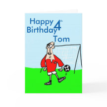 Jogador de Cartoon em campo com metas por trás