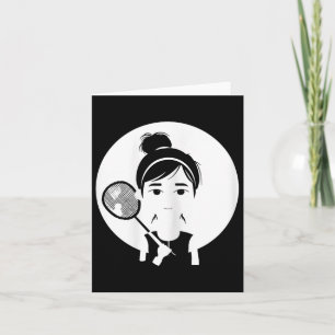 Cartão Jogador De Churrasco Para Raparigas De Badminton