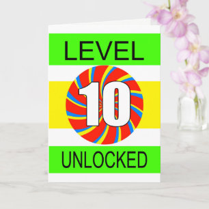 Cartão Jogador de Computador do 10º Aniversário