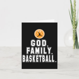 Cartão Jogador de Deus da Família de Basquete