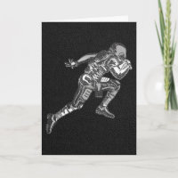 Jogador de Futebol Americano Correndo Quarterback 