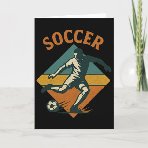 Cartão Jogador de Futebol Antigo Chuta Estilo Clic