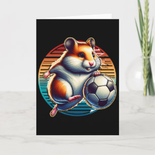 Cartão Jogador de Futebol de Hamster Cool Campeão Byll Cr