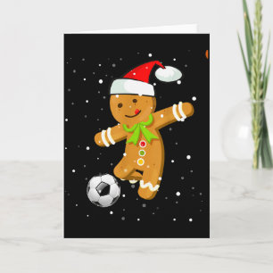 Cartão Jogador de Futebol de Natal de Pão de Mel