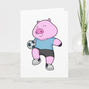 Cartão Jogador de Futebol de Porco Futebol