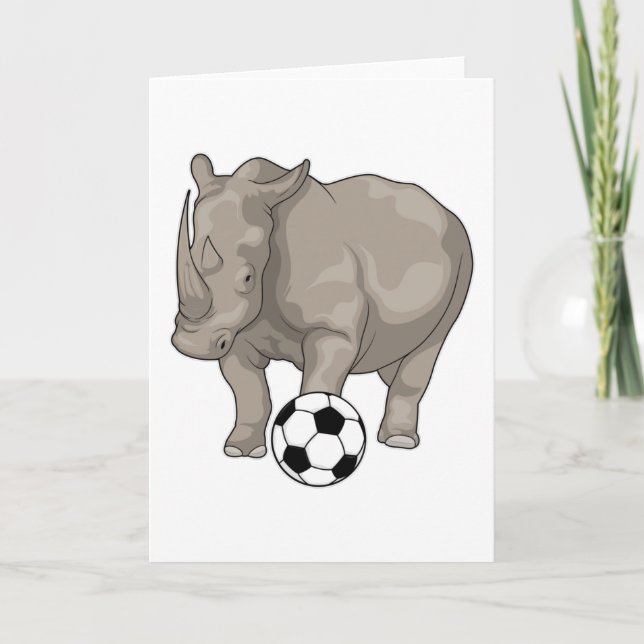 Cartão Jogador de futebol do Rhino (Frente)