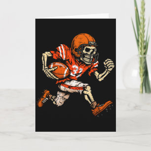 Cartão Jogador de Futebol Esqueleto de Halloween Soky Tem