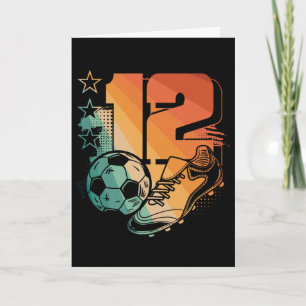 Cartão Jogador de futebol menino aniversário de 12 anos 1