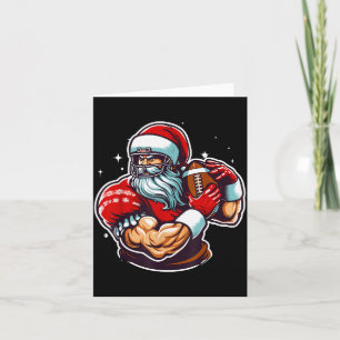 Cartão Jogador de Futebol Papai Noel Natal Pijama Diverti