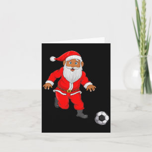 Cartão Jogador de futebol Papais noeis de Natal Pijamas E