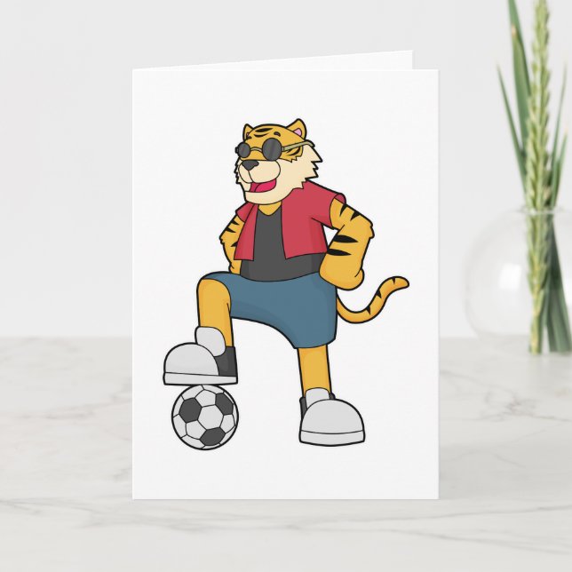 Cartão Jogador de futebol Soccer Tigre (Frente)