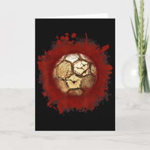 Cartão Jogador de futebol zombie sangue engraçado assusta