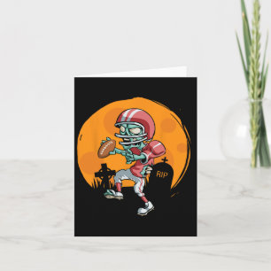 Cartão Jogador de Futebol Zumbi Divertido Futebol Hallowe