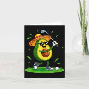 Cartão Jogador de golfe taco cinco de mayo golfista mexic