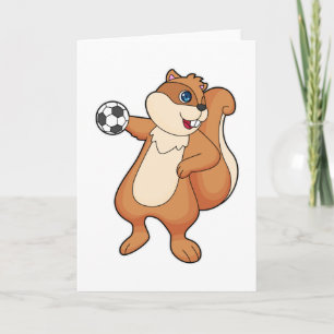 Cartão Jogador de handebol esquilo Handebol