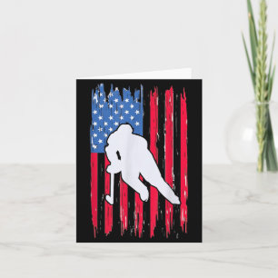 Cartão Jogador de Hóquei Bandeira Americana 4 de Julho Ho
