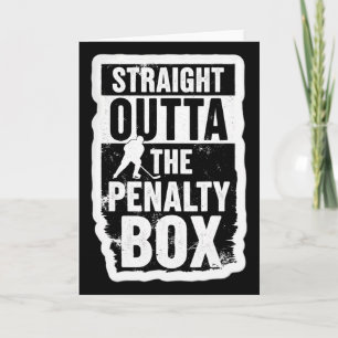 Cartão Jogador de hóquei no gelo Straight Outta The Penal