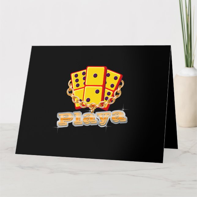 Cartão Jogador De Jogo Domino Engraçado De Camisa (Frente)