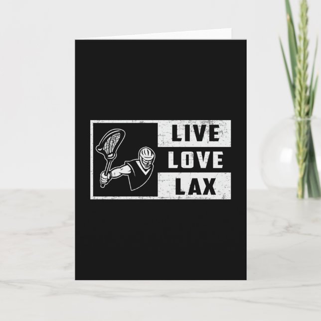 Cartão Jogador de Lacrosse Esporte Live Love Lax Engraçad (Frente)