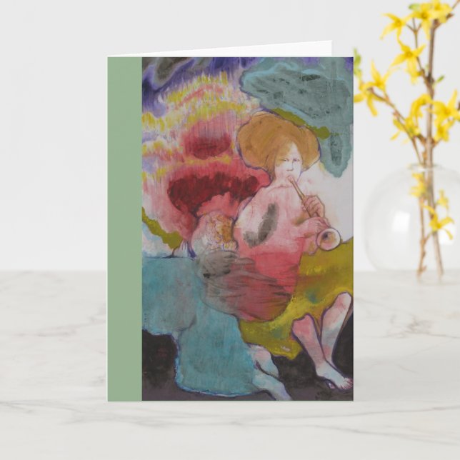 Cartão Jogador de Mata e Anjo de Oração (Flor Amarela)