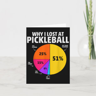 Cartão Jogador de Pickleball Cita Pickleball Engraçado Gr