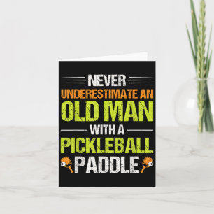 Cartão Jogador de Pickleball Cita Pickleball Engraçado Gr