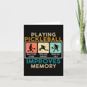 Cartão Jogador de Pickleball Cita Pickleball Engraçado Gr