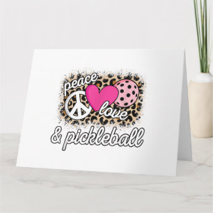 Cartão Jogador De Pickleball Engraçado Com Amor Pela Paz
