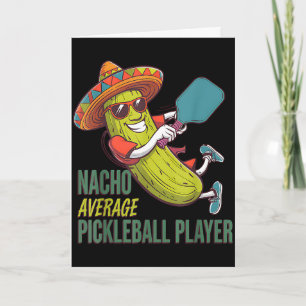 Cartão Jogador de pickleball não médio cacto mexicanoNach