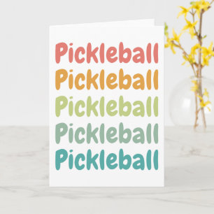 Cartão Jogador de Pickleball Retro Pickleball