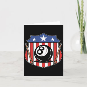 Cartão Jogador de Piscina 8 Ball Billiard Oito Ball Billi