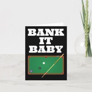 Cartão Jogador de Piscina Billiards Shirt Gift Men Mulher