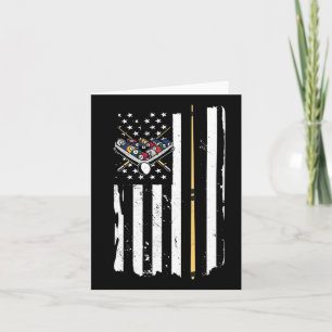 Cartão Jogador De Piscina Da American Flag Billiard Vinta
