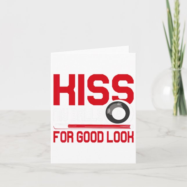 Cartão Jogador De Piscina Engraçado - Camisa De 8 Esferas (Frente)