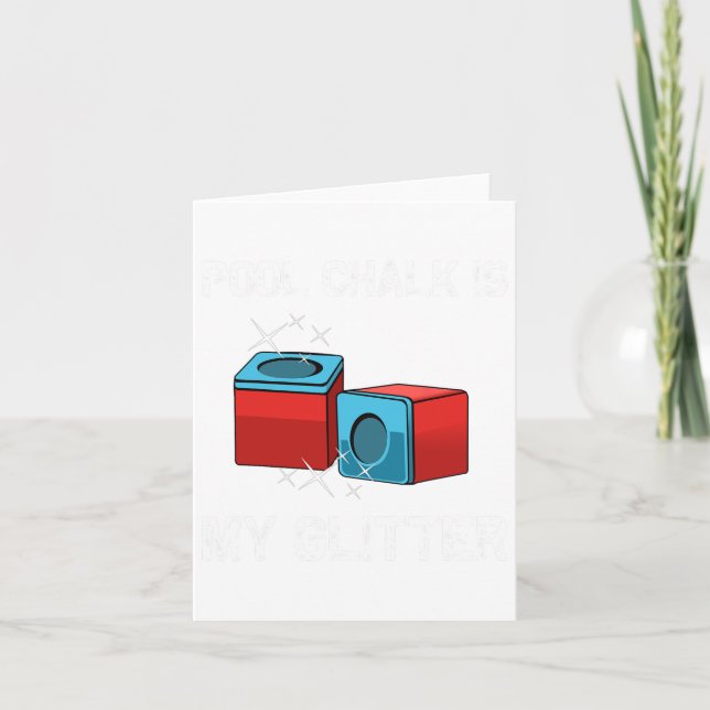 Cartão Jogador De Piscina Engraçado Presente Para Homens  (Frente)