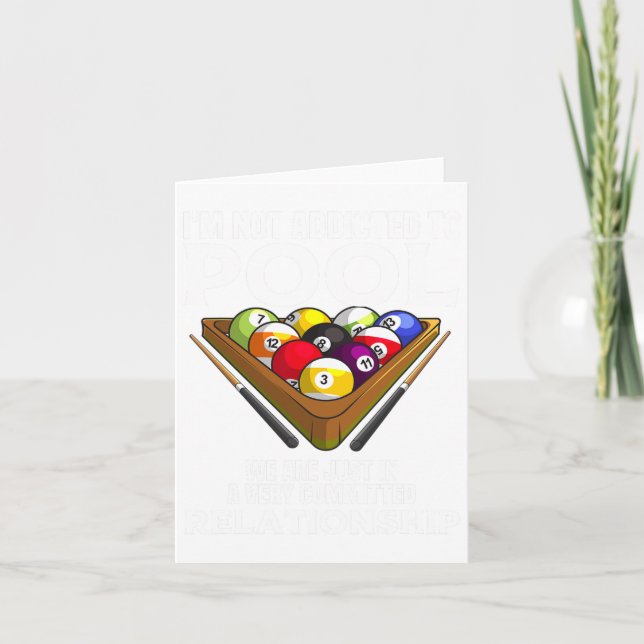 Cartão Jogador De Piscina Engraçado Presente Para Homens  (Frente)