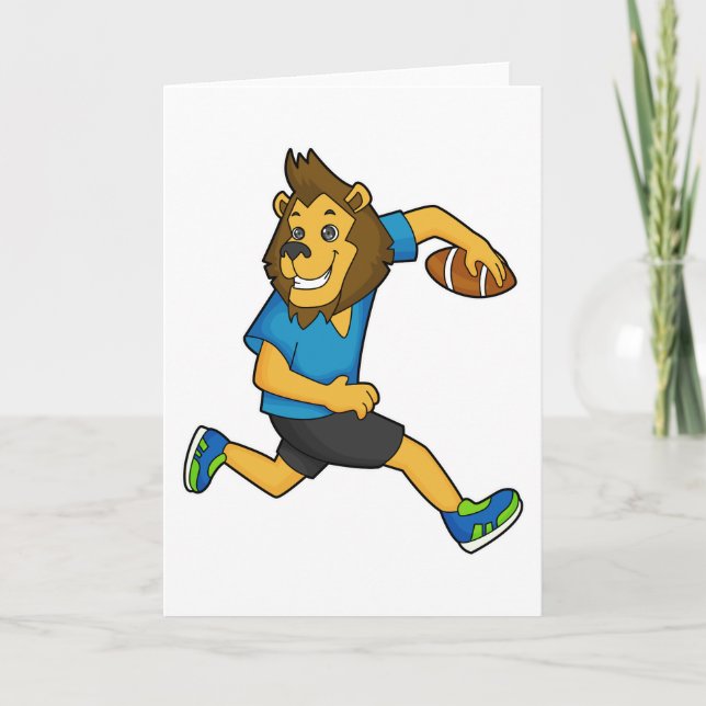 Cartão Jogador de Rugby Leão Futebol (Frente)