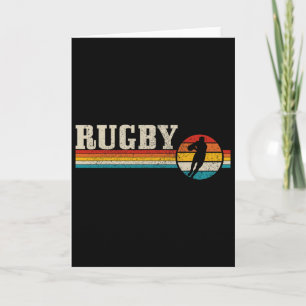 Cartão Jogador de Rugby Vintage Esporte Retro Homens Meni