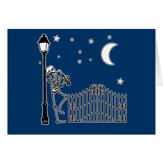 Cartão Jogador de saxofone do jazz do Voodoo (Frente Horizontal)