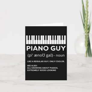 Cartão Jogador de Teclado Pianista Pianista de Camisa de