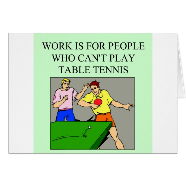 Cartão jogador de ténis de mesa (Frente Horizontal)